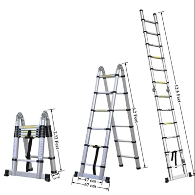 Double Telescopic Ladder (A-Type) 12 steps (12.5ft)
