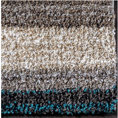 SHAGGY BLUE and BEIGE COLOUR MICROFIBER RUGS